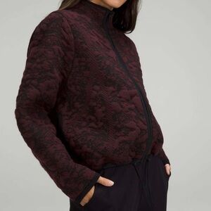 Lululemon Jacquard Multi-Texture Sweater Jacket
Red Merlot Black 10
